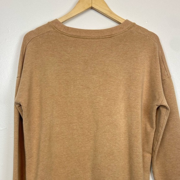 ATHLETA Balance Pullover Sweatshirt Tuscan Gold Tan Multi Nep Nirvana Fabric S - Picture 10 of 12